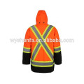 CSA Z96-09 chaqueta reflectante norma, cintas de alta visibilidad con tirantes contrastantes